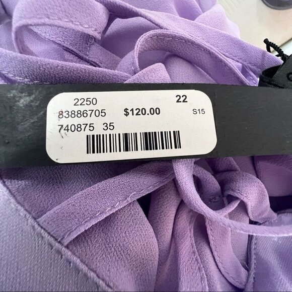 Addition Elle New Noir Lilac Chiffon Dress Size 22 NWT Brand New Wedding Guest - Picture 8 of 9